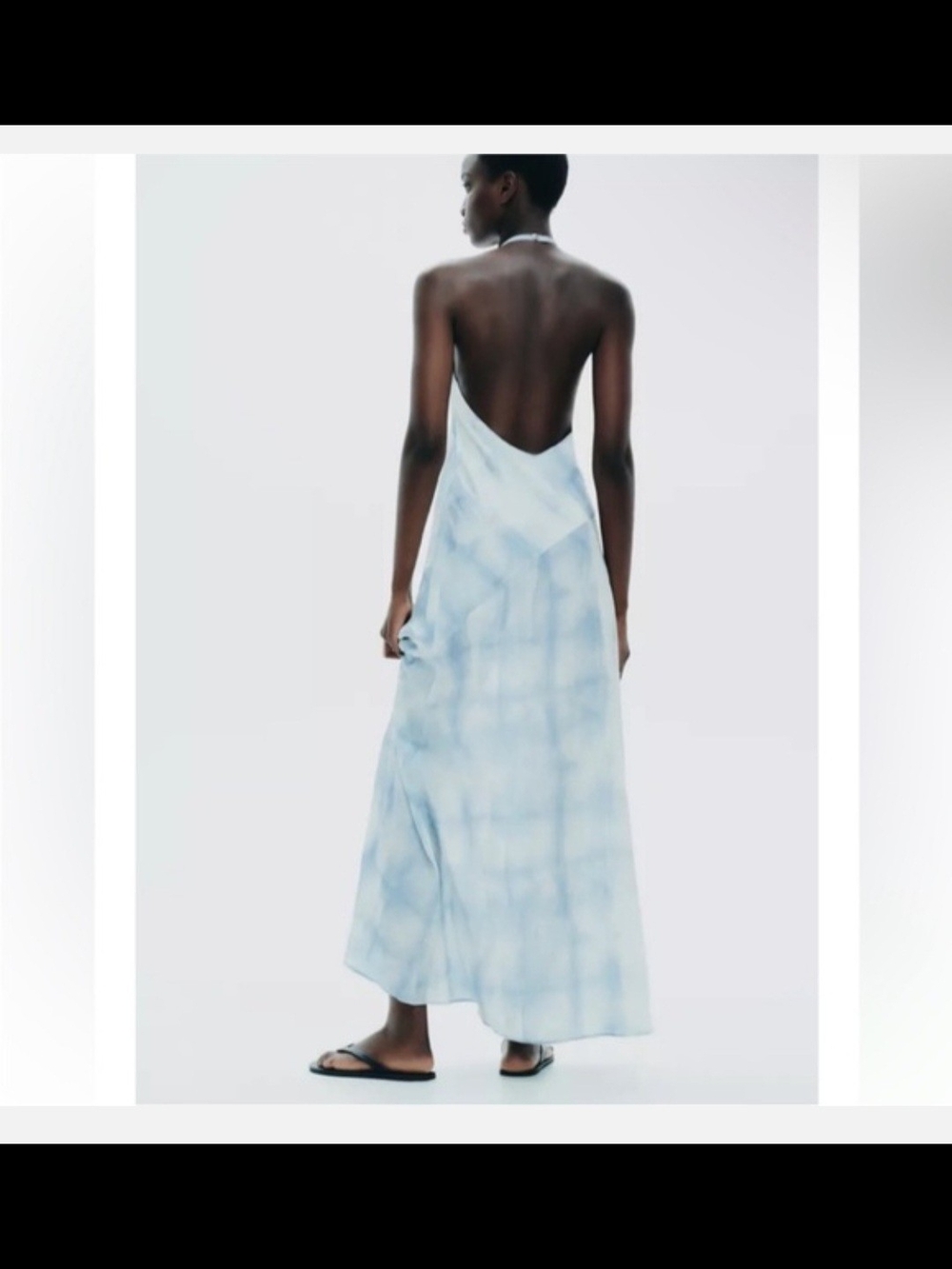 Zara Pale Blue Halter Maxi Dress - Picture 8 of 8